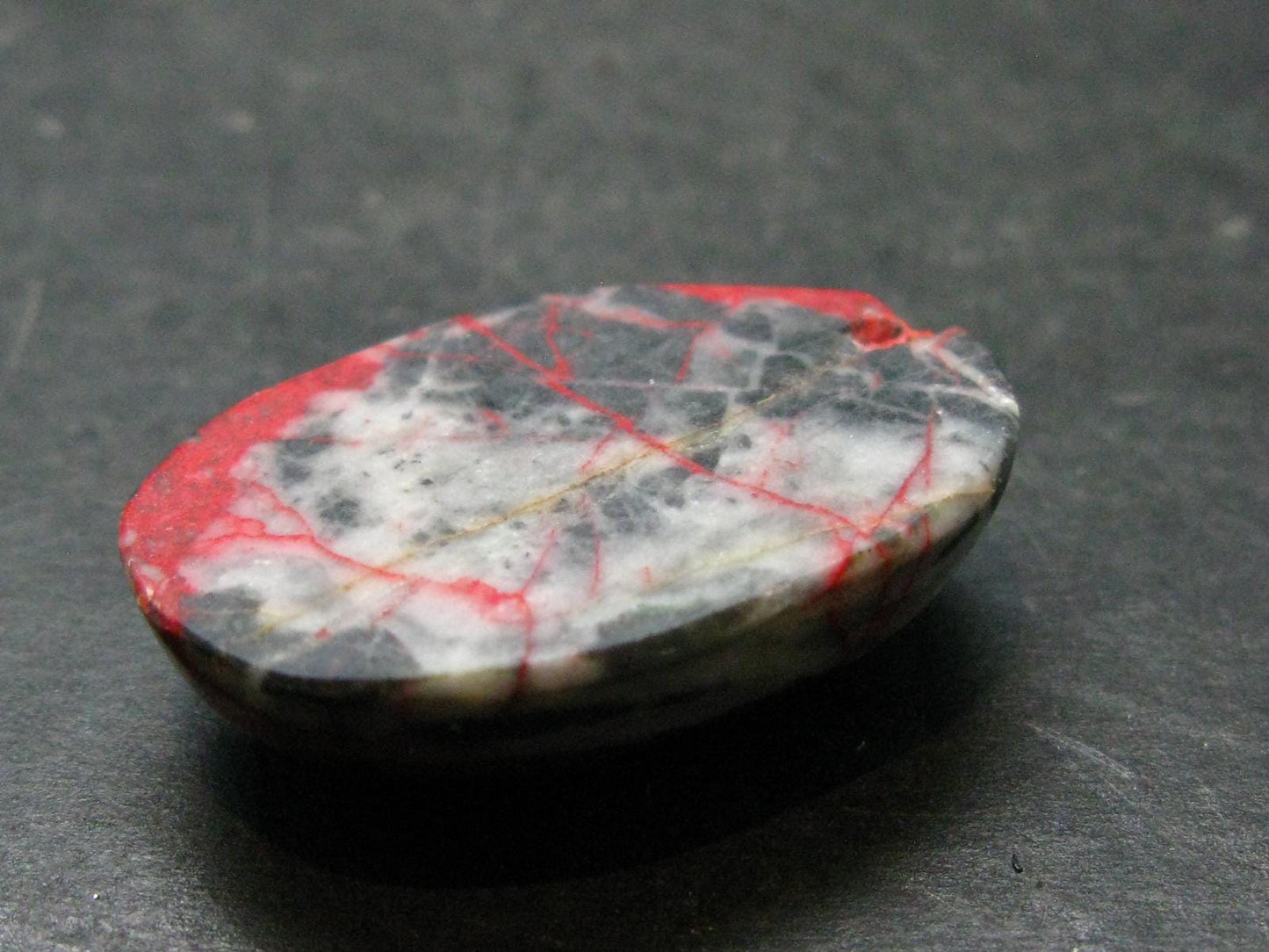Cinnabar Cabochon from Russia - 14.60 Grams - 32 x 22 mm