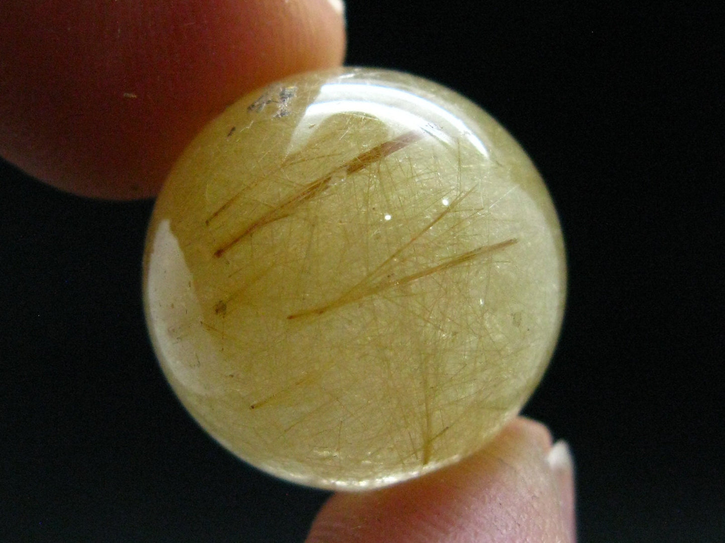 Rutilated Quartz Sphere w/ Rutile From Brazil - 0.7" - 9.1 Grams