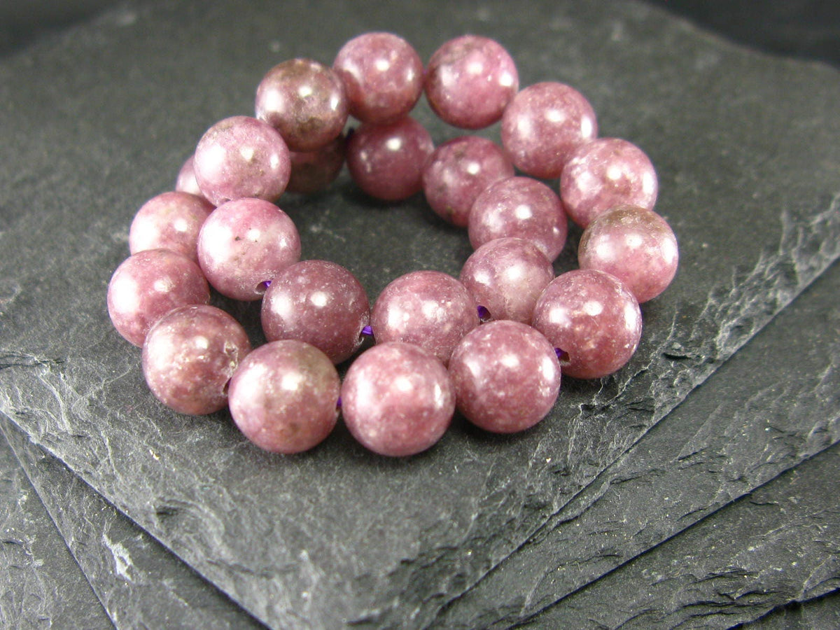 Lepidolite Genuine Bracelet ~ 7 Inches ~ 8mm Round Beads