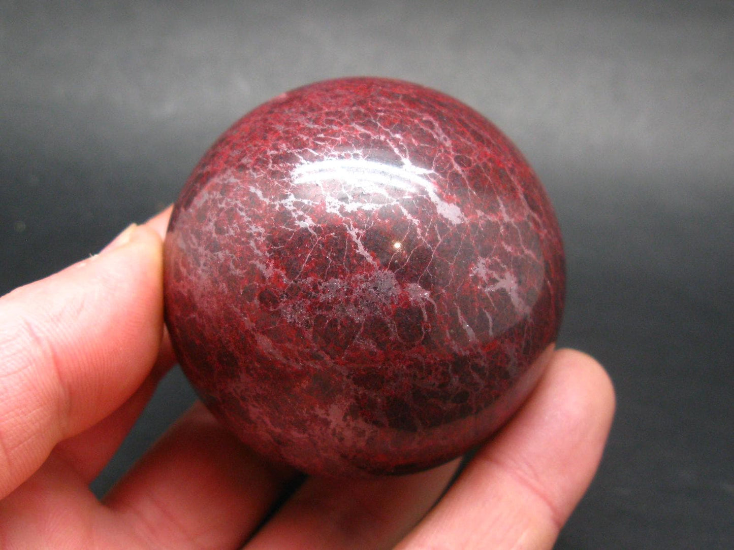 Large Cinnabar Ball Sphere from Spain - 443 Grams - 2.4"