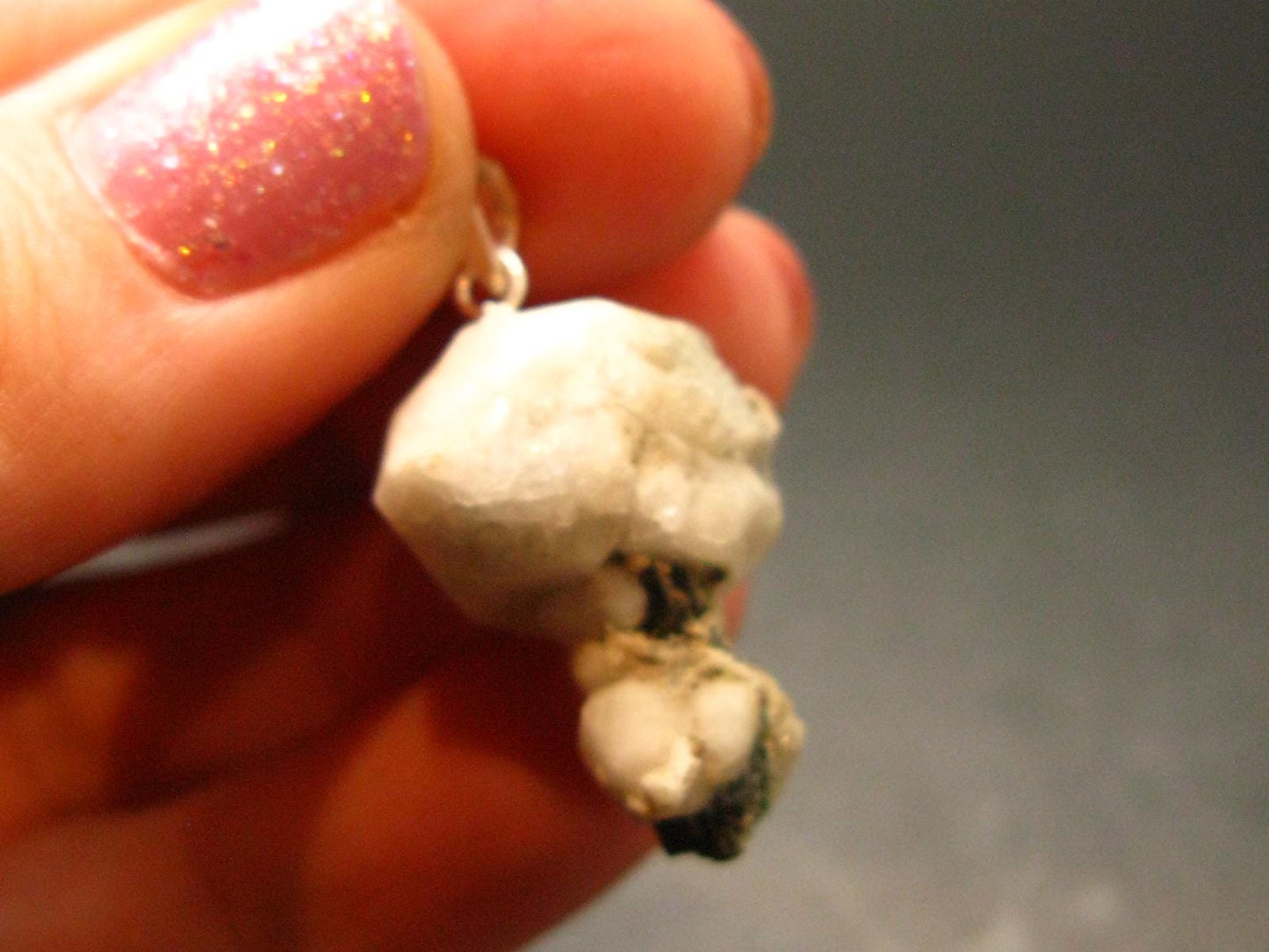 Large Perfect Analcime Silver Pendant from Canada - 1.1" - 3.96 Grams