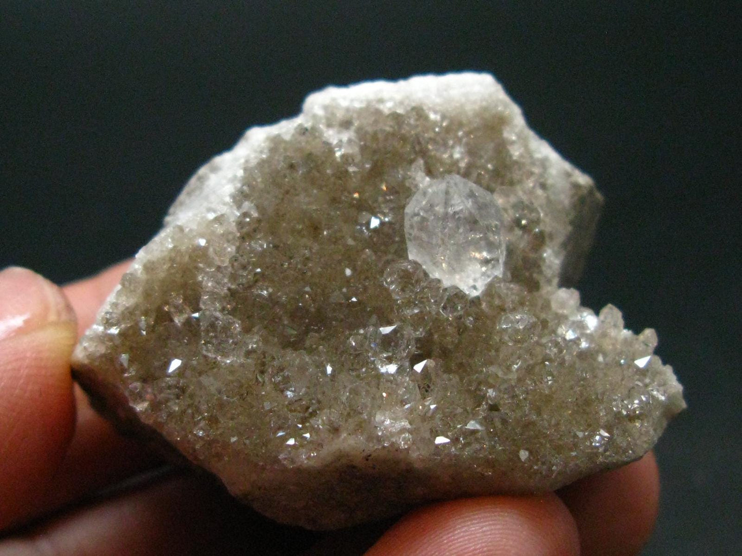 Fine Herkimer Diamond Quartz Cluster On MatrixFrom New York - 1.4" - 27.46 Grams
