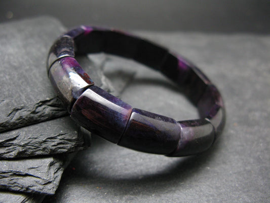 Sugilite Genuine Bracelet ~ 7 Inches ~ 16mm Squared Beads