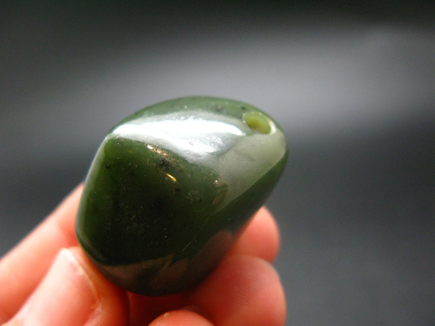 Nephrite Jade 1.2" Pendant From Canada (Metal Free) - 19.48 Grams