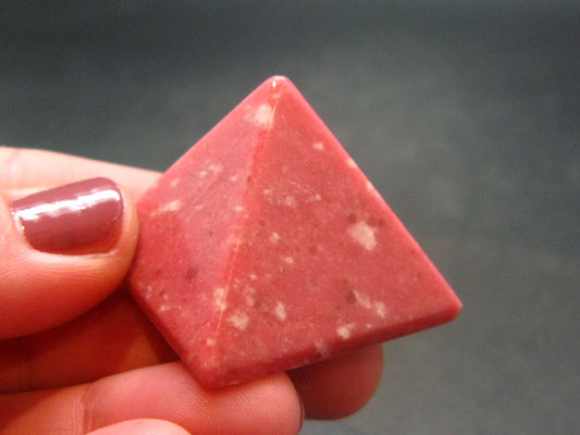 Rare Red Thulite Pyramid From Norway - 1.2" - 34.58 Grams