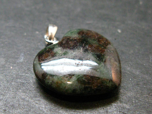 Rare Eclogite Heart Pendant From Norway - 1.0" - 4.07 Grams