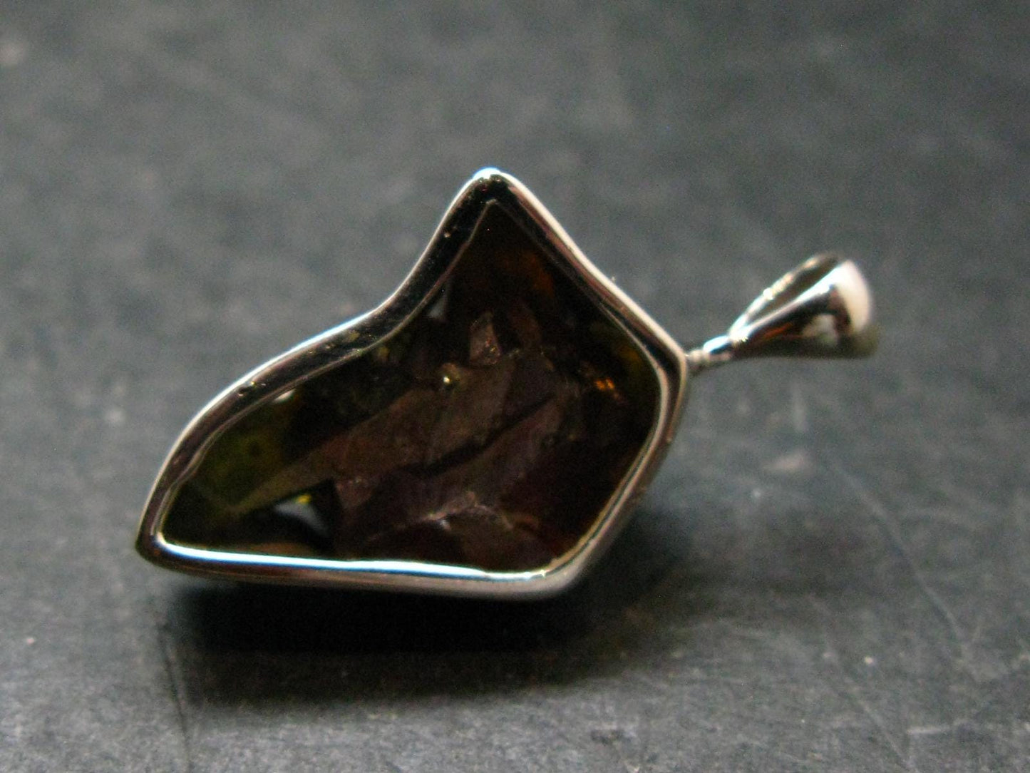 Zincite Zinkite Crystal 925 Silver Pendant From Poland - 1.1" - 5.86 Grams