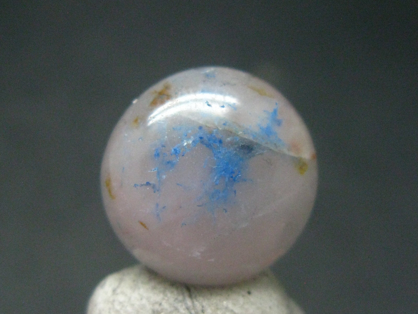 Papagoite in Quartz Cabochon from Messina S. Africa - 6.30 Carats - 13x13mm