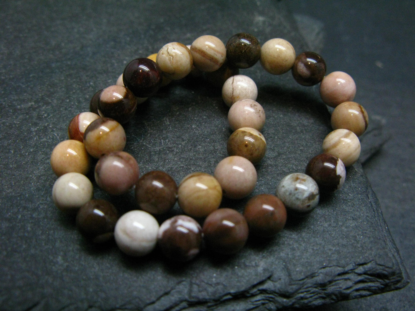 Empowerite Flint Genuine Bracelet ~ 7 Inches ~ 6mm Round Beads