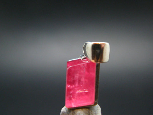 Rhodochrosite Sterling Silver Pendant From Alma Colorado - 0.7" - 2.10 Grams