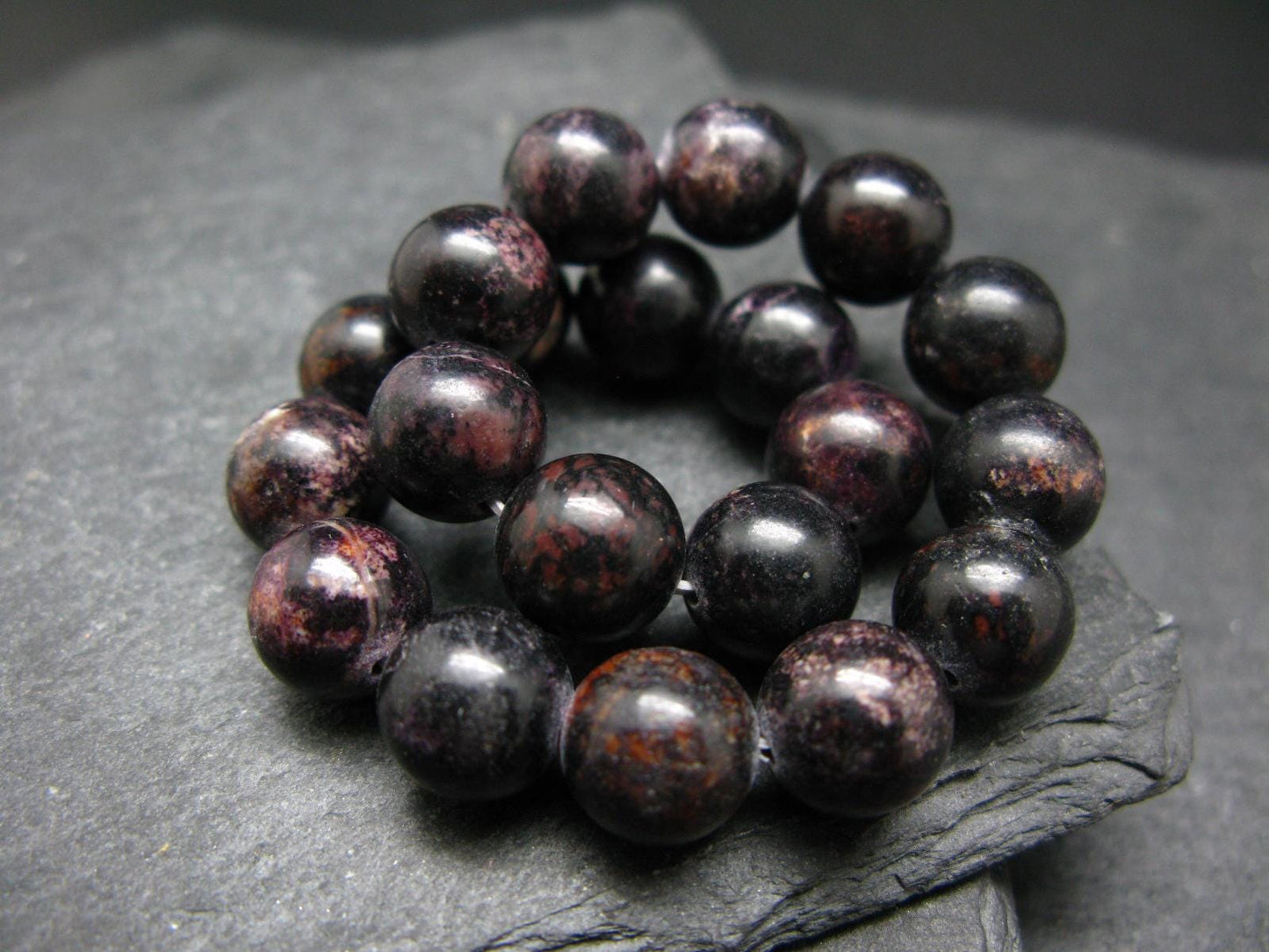 Bustamite Genuine Bracelet ~ 7 Inches ~ 10mm Round Beads