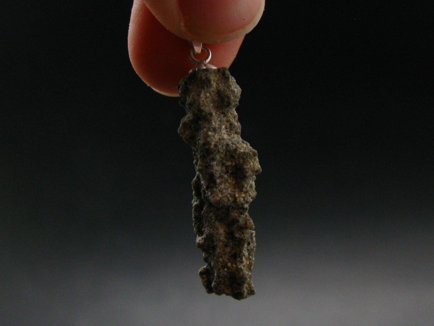 Fulgurite Lightning Rock Silver Pendant From USA - 1.5" - 1.45 Grams