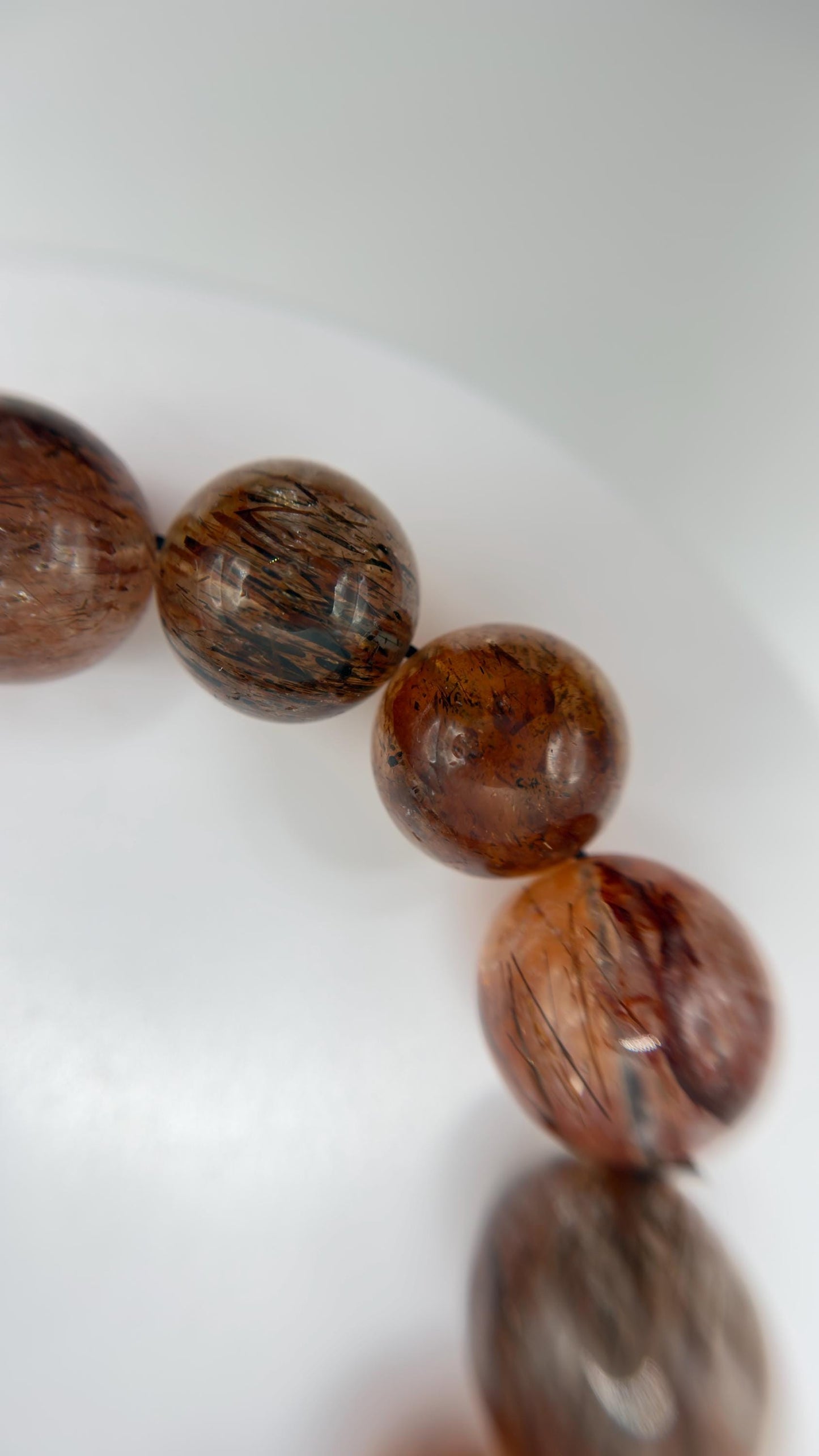 Rutilated Quartz Bracelet – Natural Gemstone Stretch Beaded Jewelry