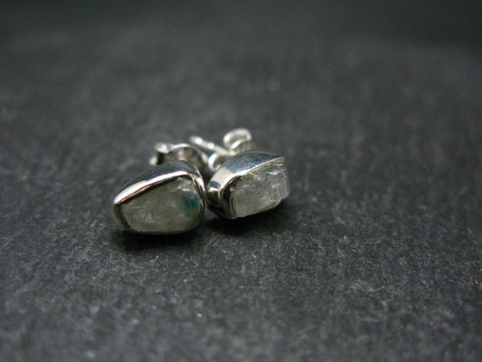 Euclase Stud Earrings Sterling Silver From Brazil - 1.66 Grams