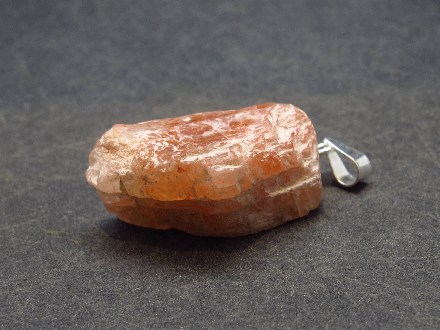 Romancing the Sunstone!! Raw Sunstone Silver Pendant From Tanzania - 1.1"