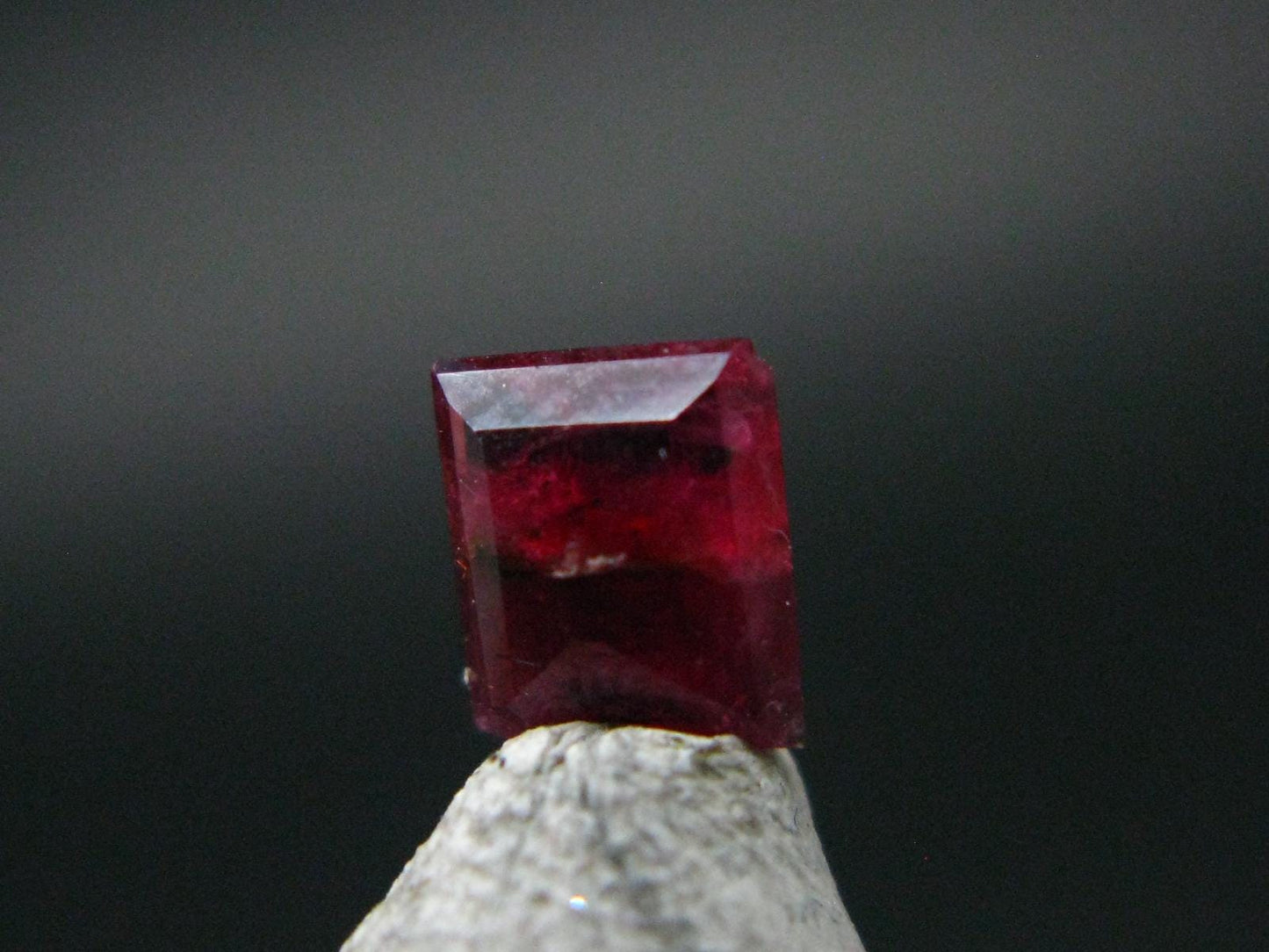 Beautiful Rare Gem Bixbite Red Beryl Emerald Cut Stone From Utah USA - 0.33 Carats - 5x4mm