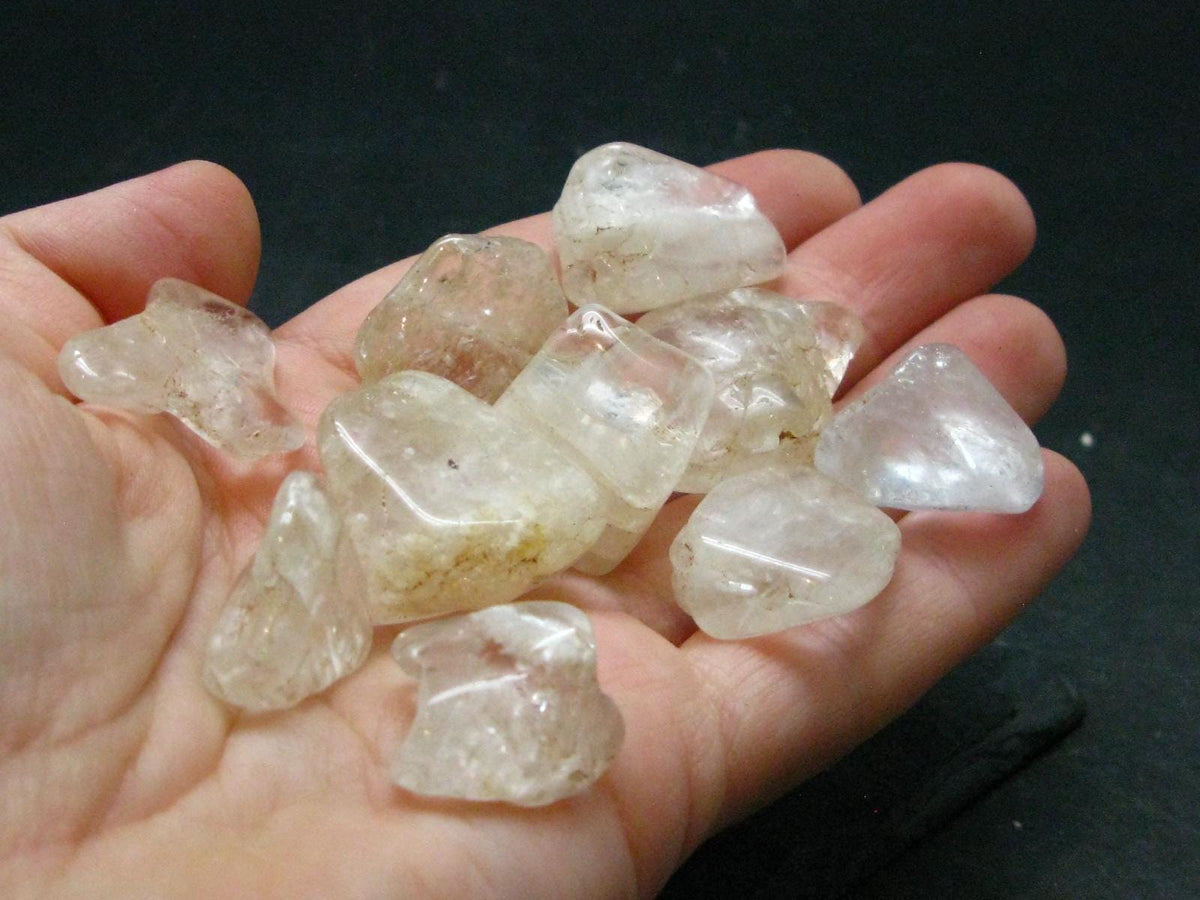 Lot of 10 Tumbled Petalite Crystals from Brazil - 46.88 Grams