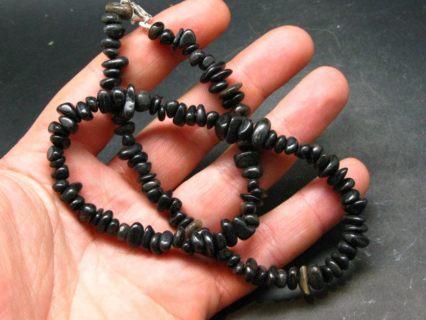 Rare ISUA Stone Necklace Beads from Greenland - 18" - 8mm Tumbled Beads