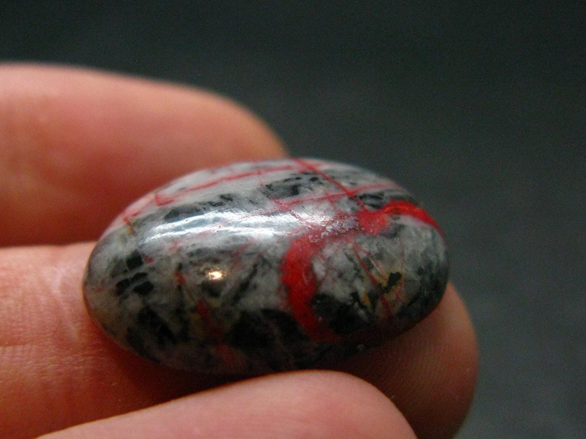 Cinnabar Cabochon from Russia - 2.82 Grams - 21 x 16 mm