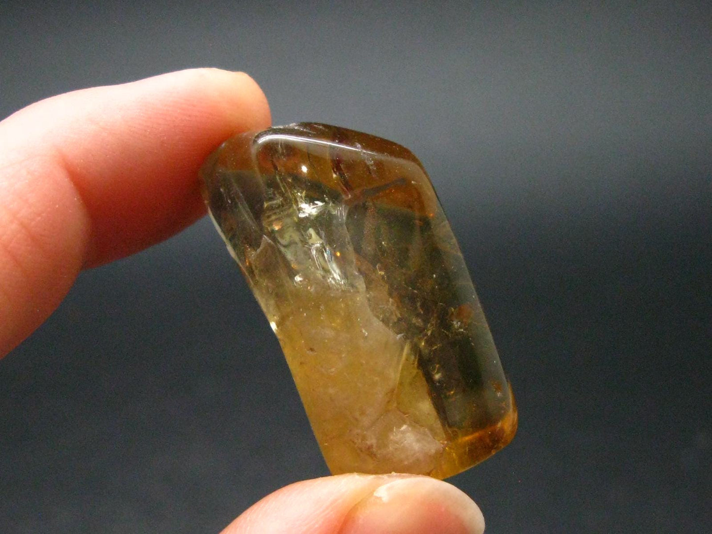 Nice Untreated Unheated Citrine Tumbled Stone from Zambia - 63.95 Carats - 1.2"