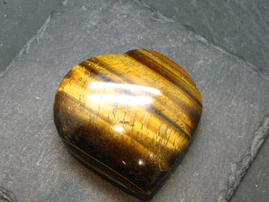 Tiger Eye Heart From Brazil - 2.0"