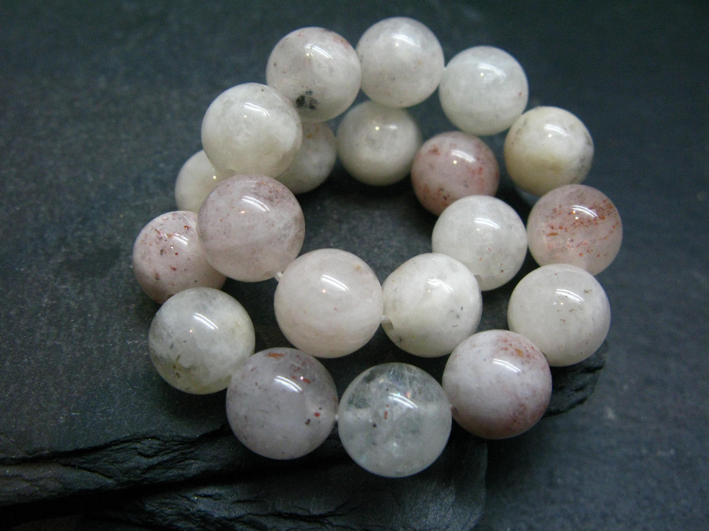 Sunstone Genuine Bracelet ~ 7 Inches ~ 10mm Round Beads