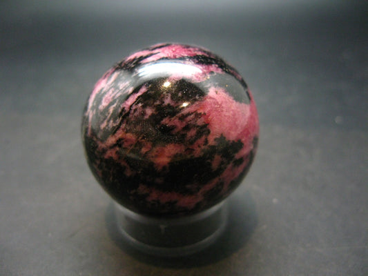Pink Rhodonite Rodonite Sphere Ball From Canada - 1.7" - 152.09 Grams