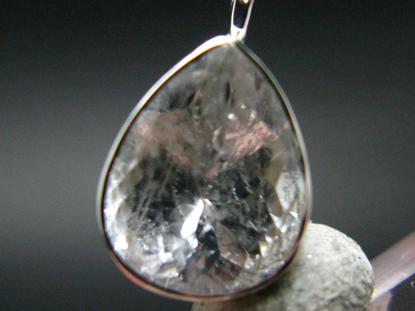 Gem Phenakite Phenacite 3.61 Carats Facetted Pendant from Russia - 1.65 Grams - 0.8"