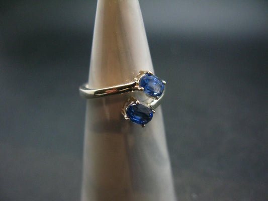 Raw Gemmy Blue Kyanite Silver Faceted Ring From Brazil - Size 6.25