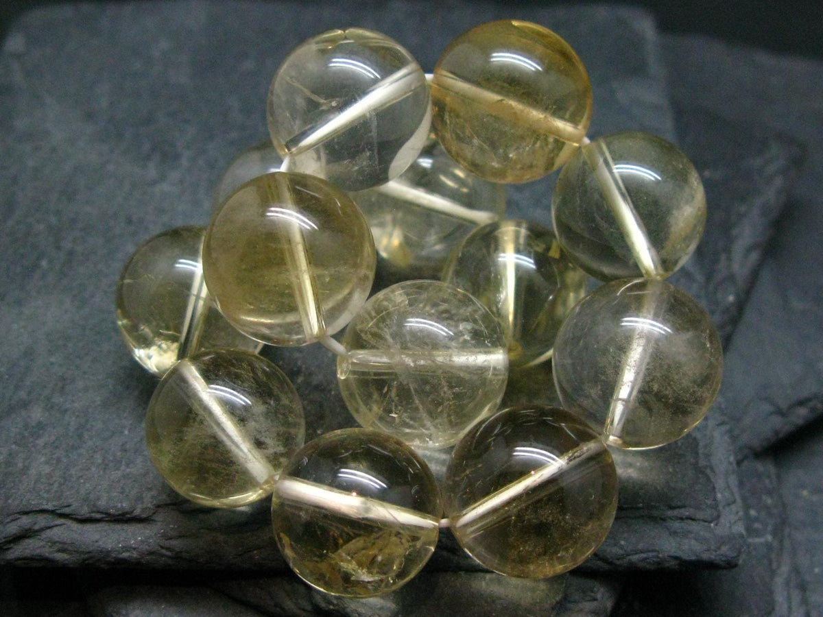 Citrine Genuine Unheated Bracelet ~ 7 Inches ~ 16mm Round Beads