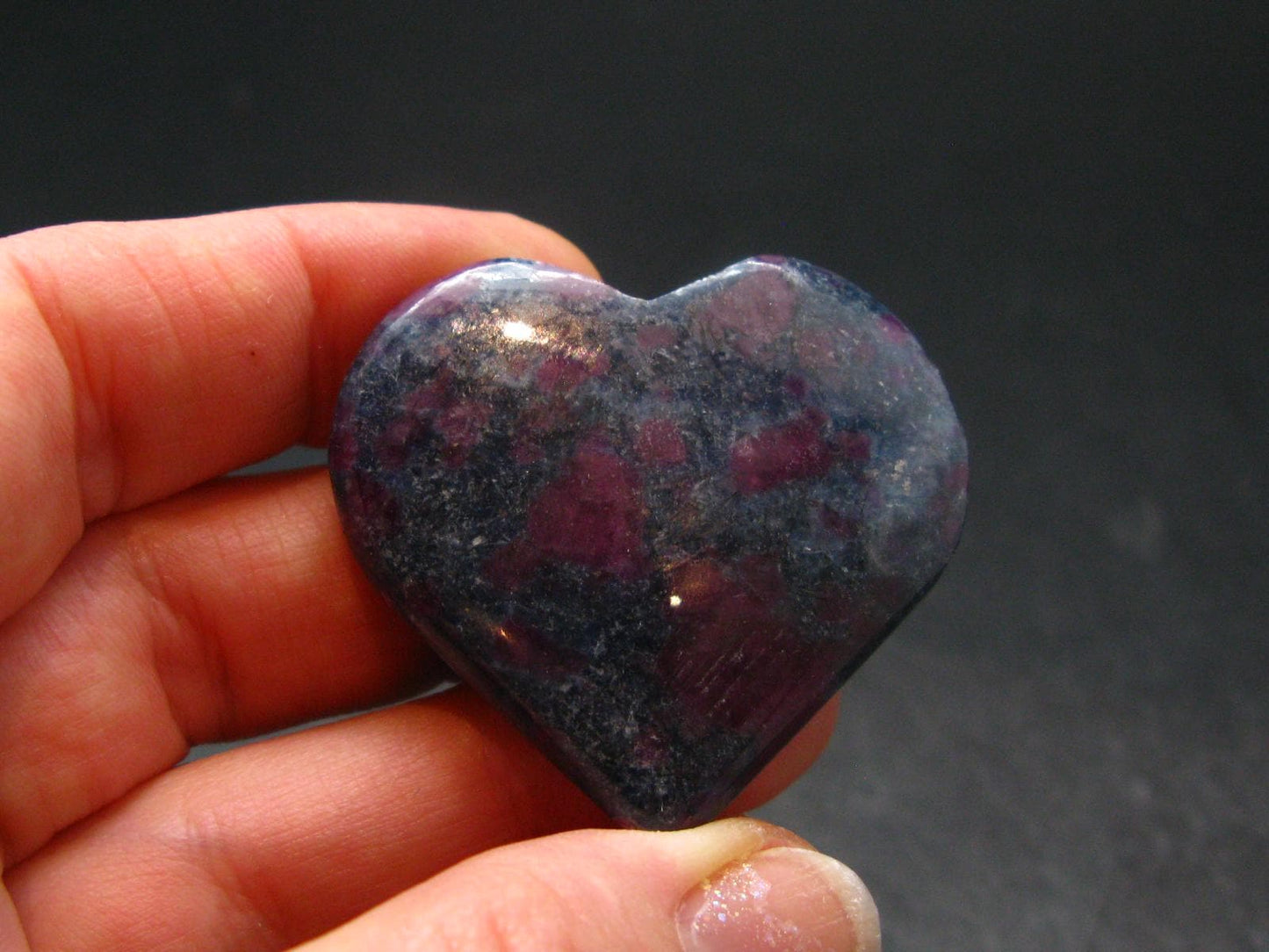 Ruby & Kyanite Heart From India - 1.4"