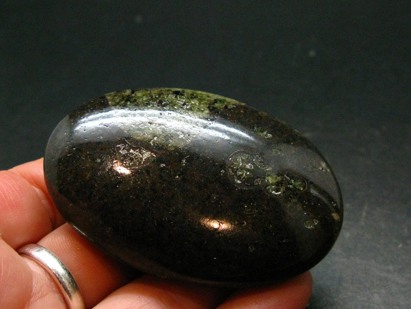 Peridot Olivine Tumbled Stone from Arizona, USA - 2.4" - 65.53 Grams