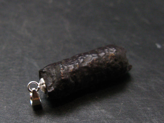 Rare Prophecy Stone Limonite after Pyrite Silver Pendant From Egypt - 1.2" - 4.91 Grams