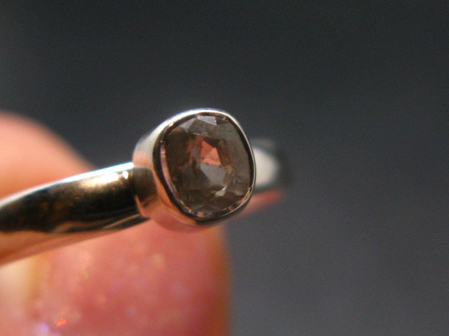 0.49 Carat Phenakite Phenacite Gem Sterling Silver Size 7 Ring from Russia - 1.70 Grams