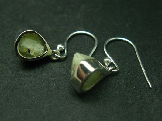 Rhodizite Rhodozite Silver Earrings From Madagascar- 1.0" - 3.5 Grams