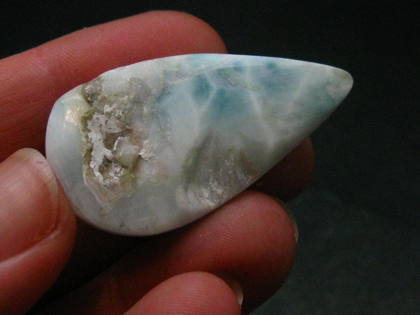 Top Grade Larimar Cabochon From Dominican Republic - 1.5"