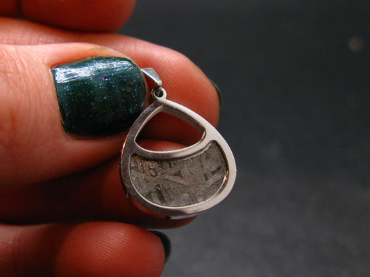 Muonionalusta Meteorite Pendant from Sweden - 0.8" - 1.78 Grams