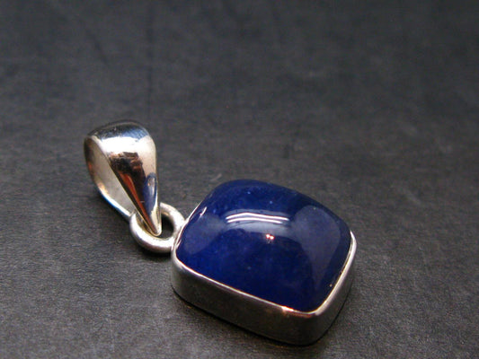 Large Gemmy Natural Faceted Tanzanite Zoisite Sterling Silver Pendant from Tanzania - 0.9'' - 3.28 Grams