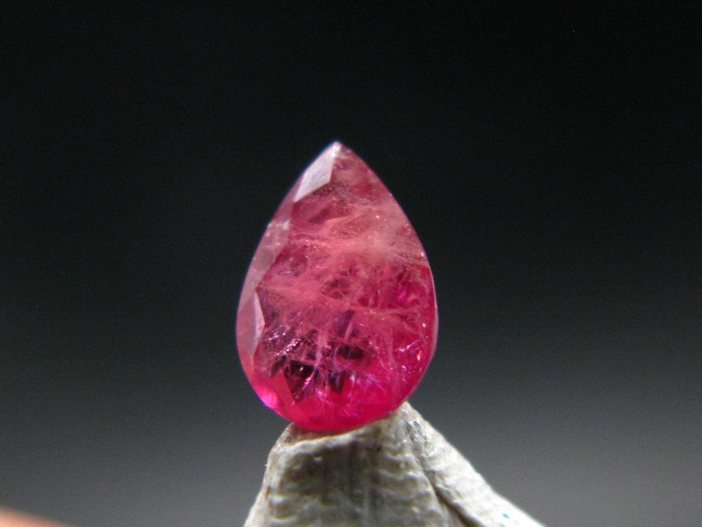 Beautiful Rare Gem Bixbite Red Beryl Emerald Cut Stone From Utah USA - 0.43 Carats - 6.5x4.6mm