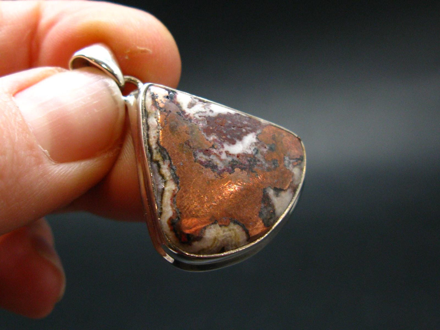 Copper Silver Pendant from Michigan - 8.6 Grams - 1.3"