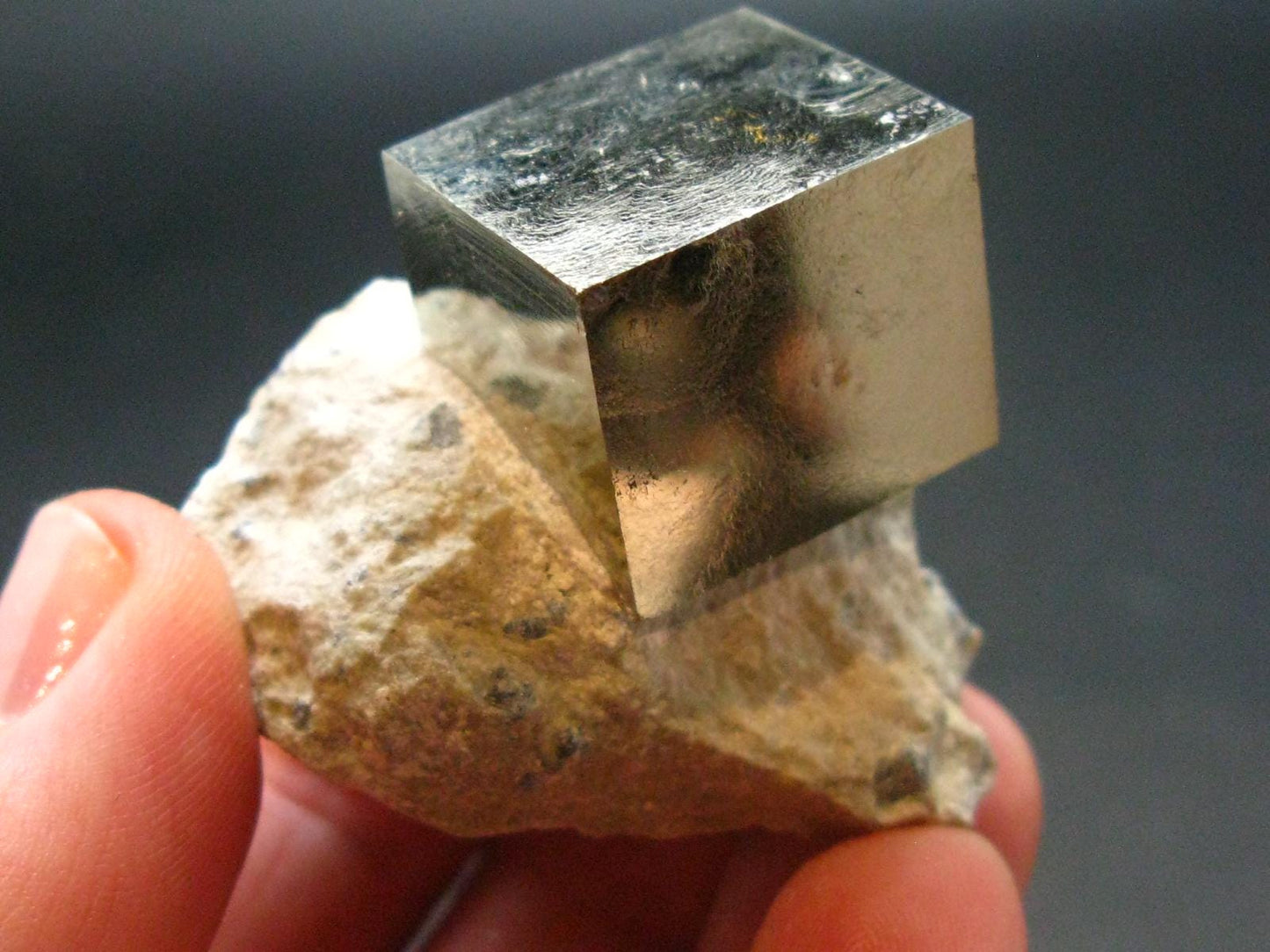 Perfect Pyrite Cube Cluster from Spain - 1.4"