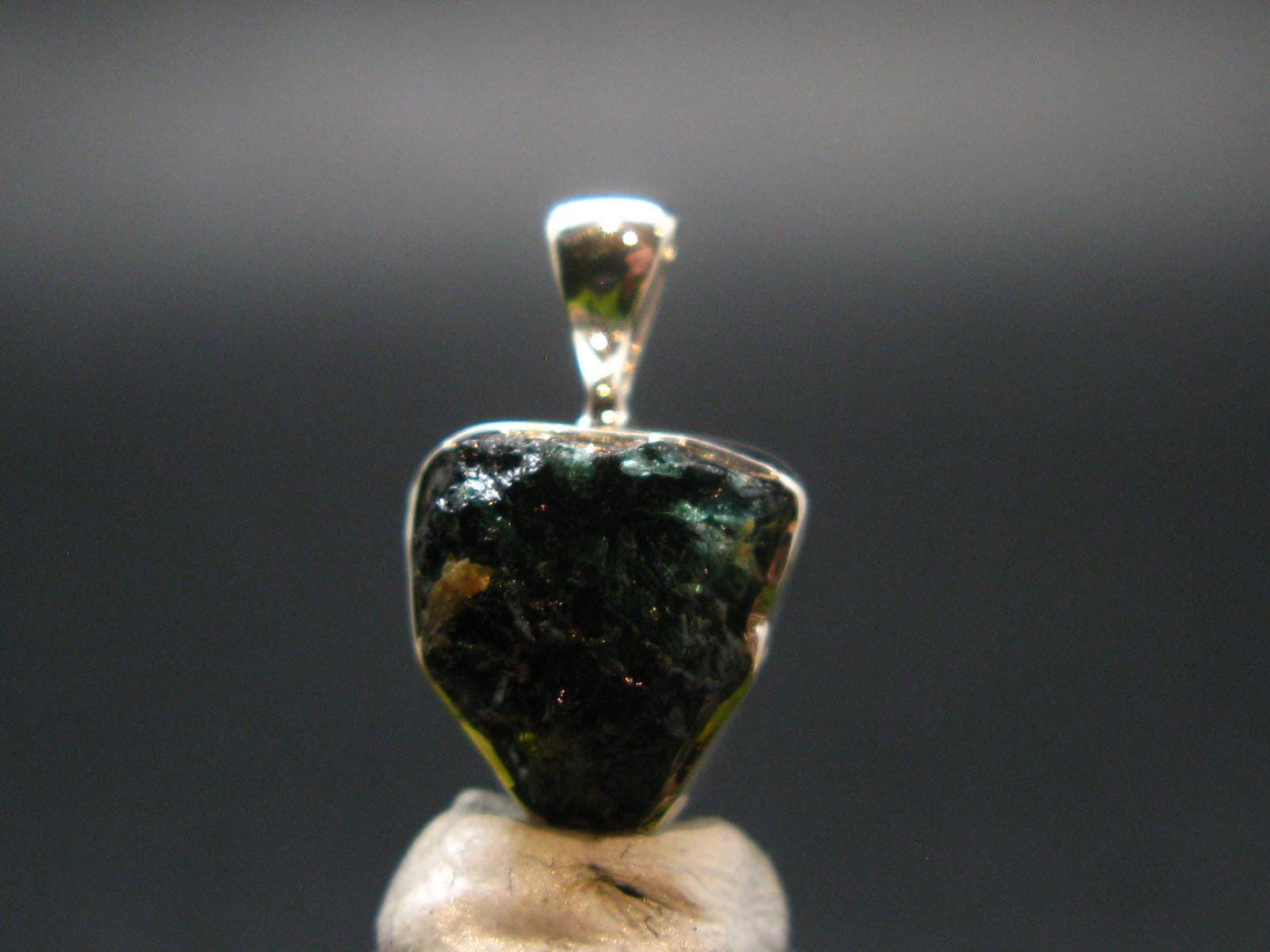 Blue Lazulite Silver Pendant From Pakistan - 0.7" - 2.74 Grams