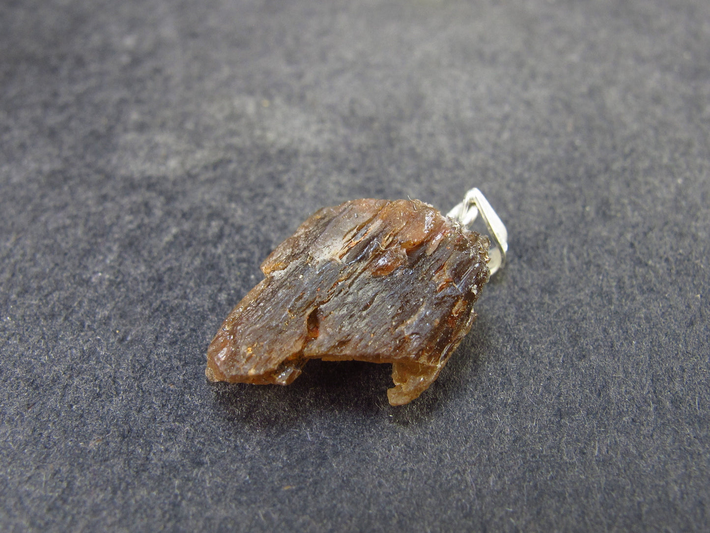 Rare Enstatite Crystal 925 Silver Pendant From Tanzania - 0.8" - 1.61 Grams