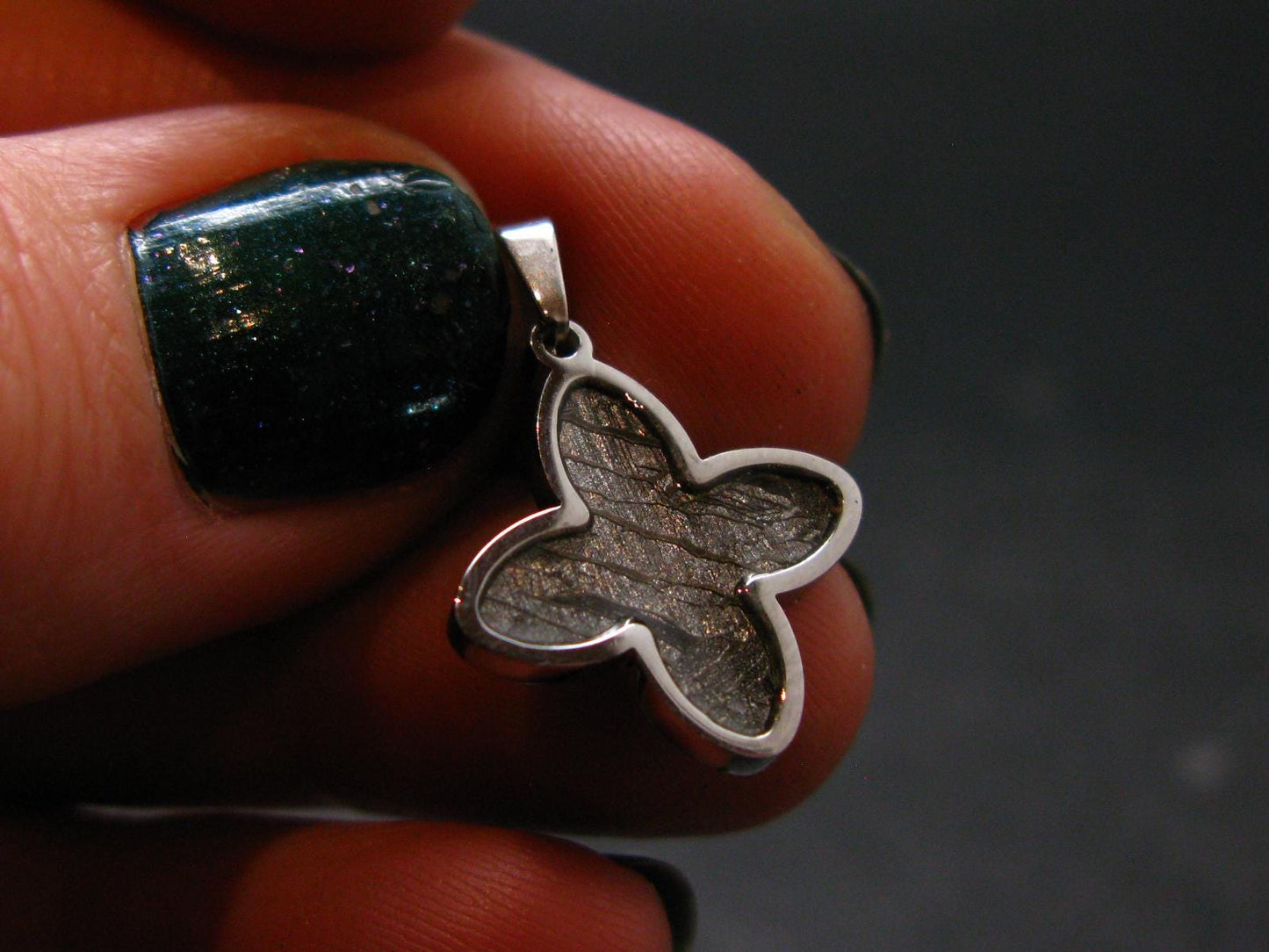 Muonionalusta Meteorite Pendant from Sweden - 0.8" - 1.33 Grams