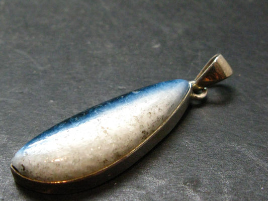 Blue Ice Glacierite Silver Pendant from Indonesia - 1.9" - 7.0 Grams
