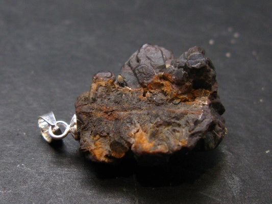 Very Rare Z-Stone (Limonite after Marcasite) Silver Pendant from Sahara Dessert, Egypt - 1.1" - 6.7 Grams