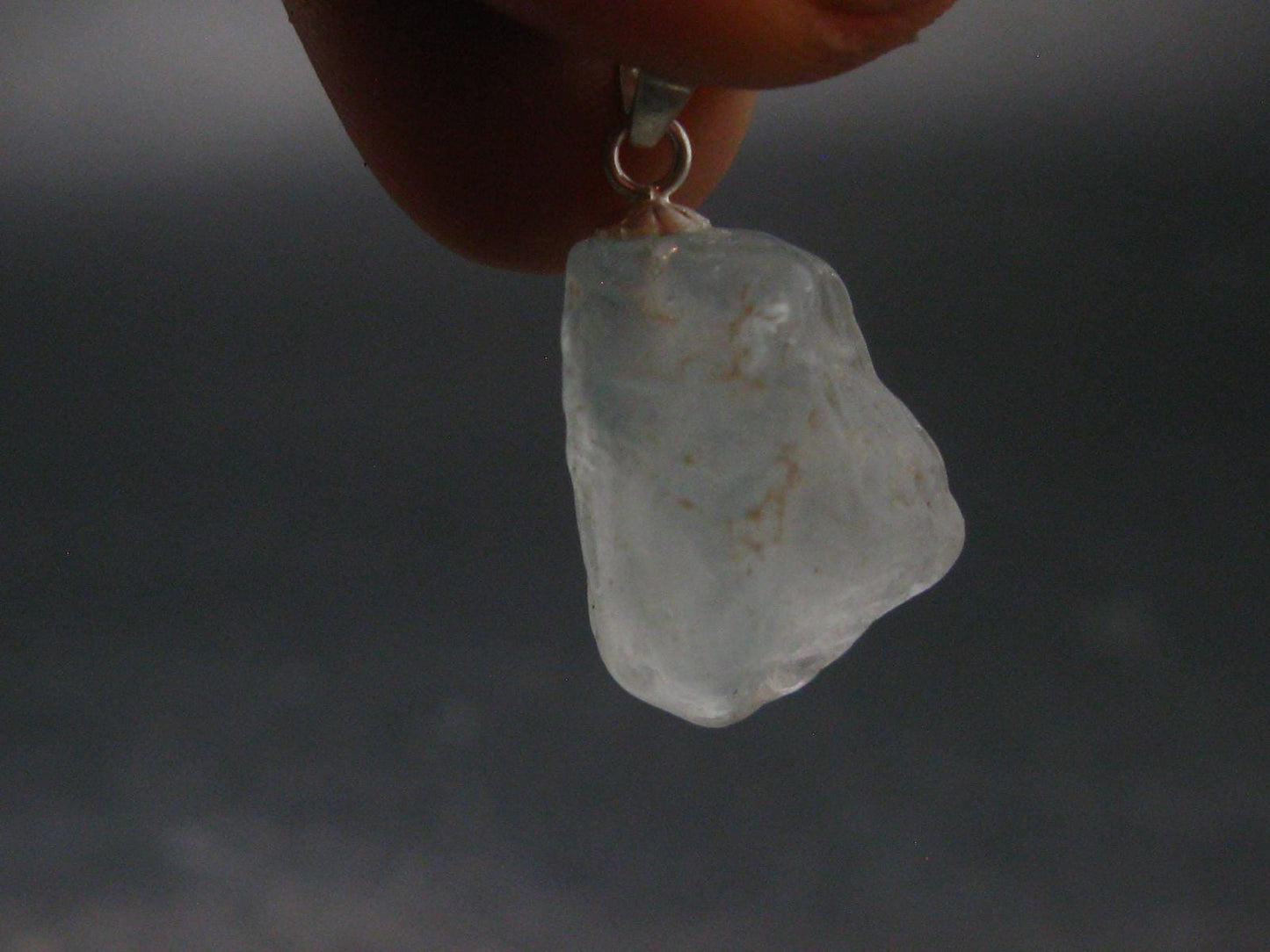 Natural Unheated Raw Gemmy Rich Blue Topaz Pendant from Brazil - 0.9" - 4.0 Grams