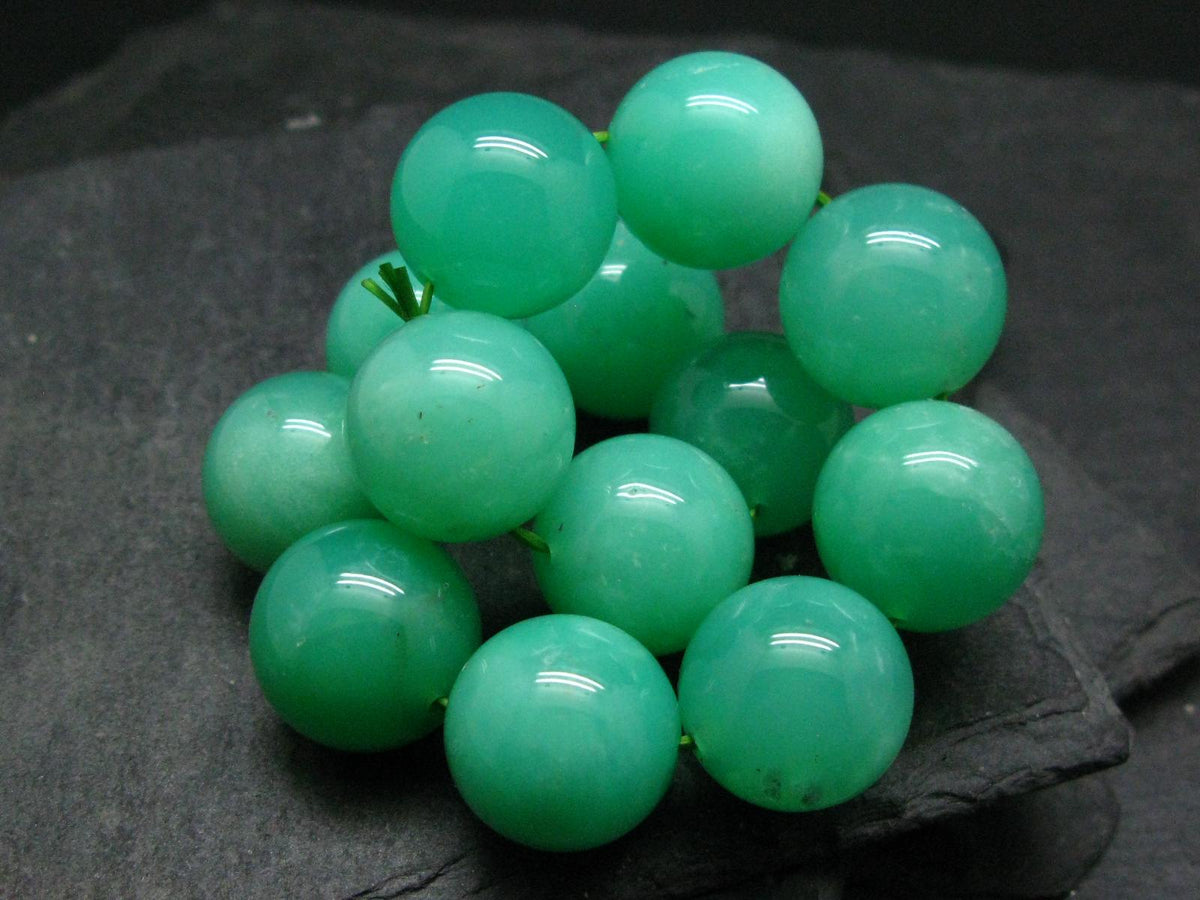 AAA Grade Chrysoprase Genuine Bracelet ~ 7 Inches ~ 16mm Round Beads
