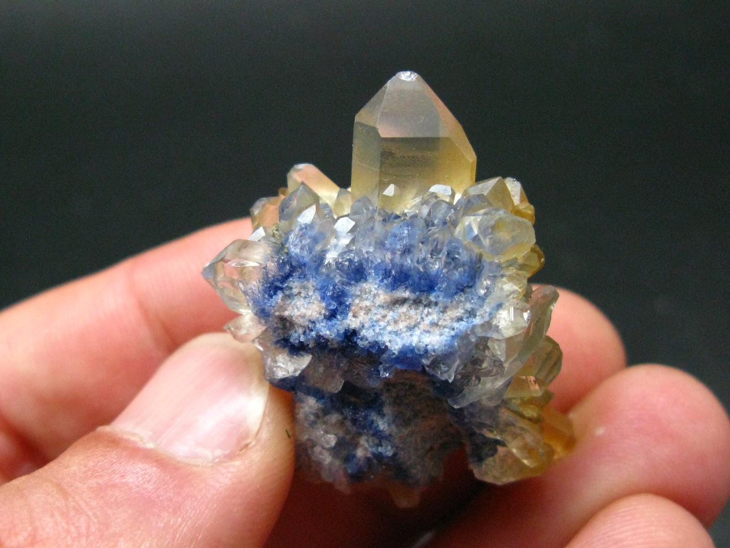 Dumortierite In Quartz Inclusion Cluster From Brazil - 1.5" - 14.70 Grams