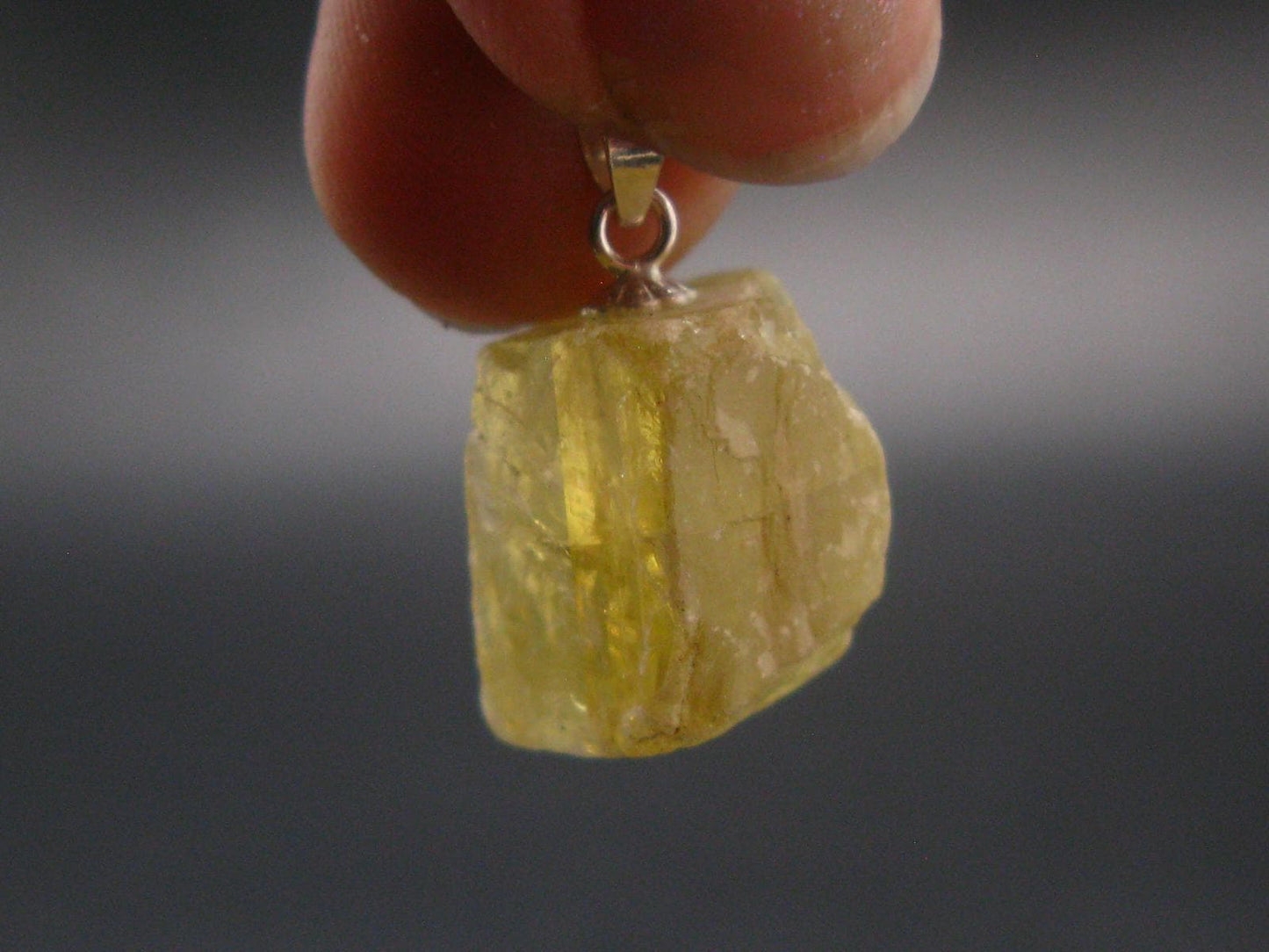 Barite Crystal Silver Pendant From USA - 0.8" - 5.7 Grams